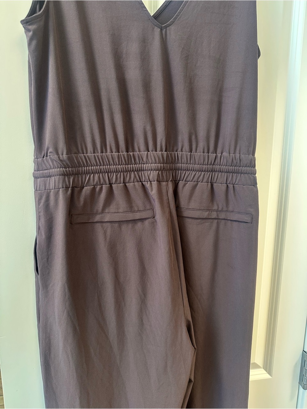 Athleta Dark Brown Sleeveless V-Neck Jumpsuit - Picture 4 of 4